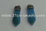 CGP343 12*50mm - 15*55mm arrowhead agate pendants wholesale