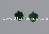 CGP3435 12*16mm carved leaf druzy agate pendants wholesale