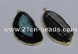 CGP3439 36*70mm - 40*80mm freeform druzy agate pendants wholesale