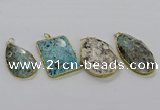 CGP3471 30*40mm - 35*55mm freeform ocean agate pendants