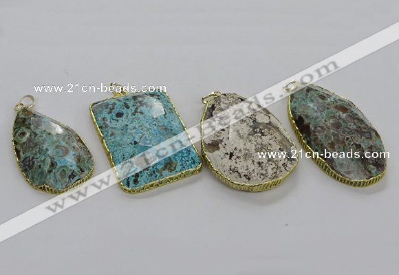 CGP3471 30*40mm - 35*55mm freeform ocean agate pendants