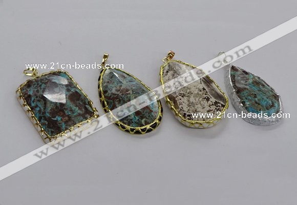 CGP3481 30*40mm - 35*55mm freeform ocean agate pendants