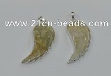 CGP3483 22*45mm - 25*50mm wing-shaped fossil coral pendants