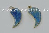 CGP3495 22*45mm - 25*50mm wing-shaped fossil coral pendants