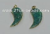 CGP3496 22*45mm - 25*50mm wing-shaped fossil coral pendants