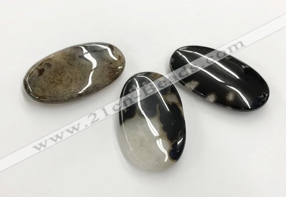 CGP3520 35*60mm oval sakura agate slab pendants