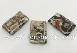 CGP3538 28*42mm - 32*48mm rectangle ocean agate slab pendants