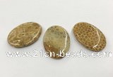 CGP3542 35*50mm oval chrysanthemum agate slab pendants