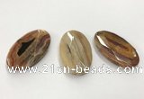 CGP3568 32*50mm faceted oval agate pendants wholesale