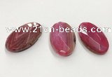 CGP3569 32*50mm faceted oval agate pendants wholesale