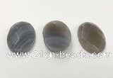 CGP3580 32*45mm faceted oval agate pendants wholesale