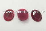 CGP3583 32*45mm faceted oval agate pendants wholesale