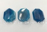 CGP3592 32*42mm faceted octagonal agate pendants wholesale