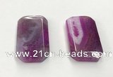 CGP3597 35*55mm faceted octagonal agate pendants wholesale