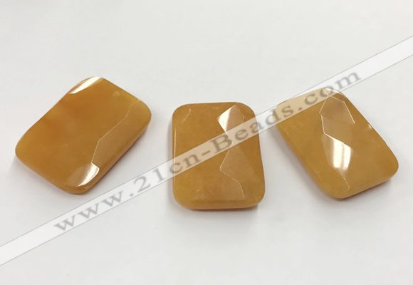 CGP3606 32*45mm faceted rectangle candy jade pendants wholesale