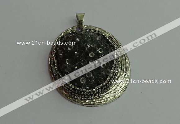 CGP362 35*55mm freeform crystal glass pendants wholesale