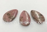 CGP3621 30*50mm flat teardrop rhodochrosite gemstone pendants