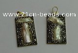 CGP385 20*40mm rectangle pearl pendants wholesale