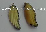 CGP396 25*70mm carved bone pendants wholesale
