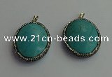 CGP405 30*40mm - 35*45mm oval turquoise pendants wholesale