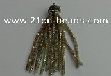 CGP422 2*3mm faceted rondelle handmade chinese crystal tassel pendants