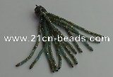CGP423 2*3mm faceted rondelle handmade chinese crystal tassel pendants