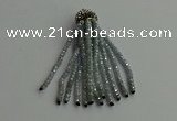 CGP424 2*3mm faceted rondelle handmade chinese crystal tassel pendants