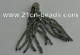 CGP425 2*3mm faceted rondelle handmade chinese crystal tassel pendants