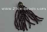 CGP442 2*3mm faceted rondelle handmade chinese crystal tassel pendants