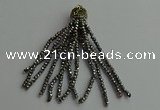 CGP446 2*3mm faceted rondelle handmade chinese crystal tassel pendants