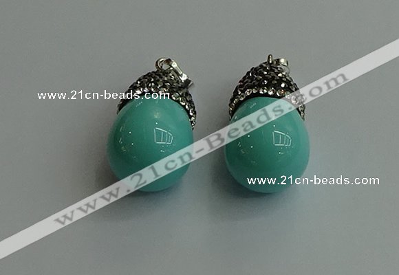 CGP459 15*25mm - 15*30mm teardrop pearl shell pendants wholesale