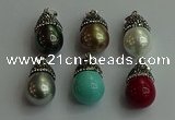 CGP464 15*25mm - 15*30mm teardrop pearl shell pendants wholesale