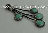 CGP531 16*18mm freeform turquoise tassel pendants wholesale