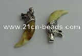 CGP550 10*45mm - 12*50mm horn dog tooth pendants wholesale