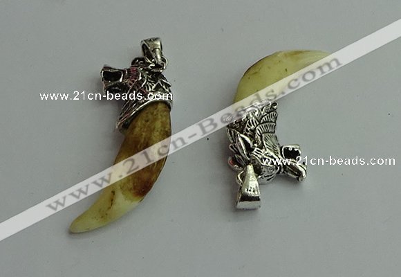 CGP550 10*45mm - 12*50mm horn dog tooth pendants wholesale