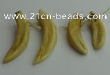 CGP551 12*40mm - 13*60mm horn horse tooth pendants wholesale