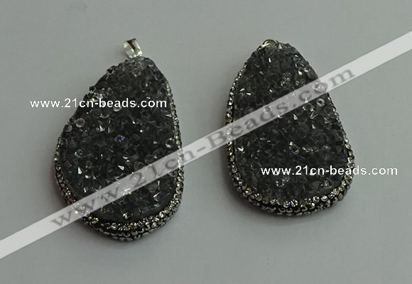 CGP571 30*45mm - 40*50mm freeform crystal glass pendants wholesale