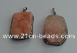 CGP593 25*40mm - 30*45mm freeform druzy agate gemstone pendants
