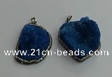 CGP596 25*40mm - 30*45mm freeform druzy agate gemstone pendants