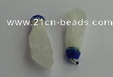 CGP604 18*55mm - 20*60mm nuggets white crystal pendants