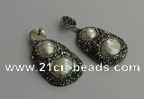 CGP615 25*40mm freeform pearl pendants wholesale