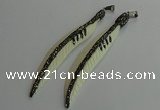 CGP655 18*95mm feather bone pendants wholesale