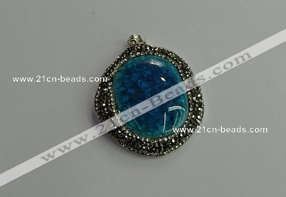 CGP663 40*45mm - 45*50mm freeform ceramic pendants wholesale