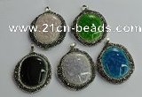 CGP666 40*45mm - 45*50mm freeform ceramic pendants wholesale