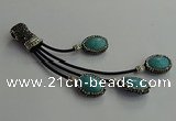 CGP668 15*20mm oval turquoise tassel pendants wholesale