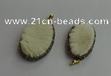 CGP703 30*45mm - 35*55mm freeform coral pendants wholesale