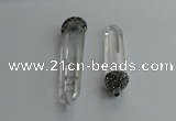 CGP713 16*55mm - 18*75mm sticks white crystal pendants