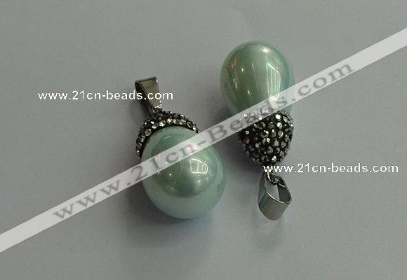 CGP715 15*25mm - 15*30mm teardrop shell pearl pendants wholesale