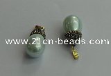 CGP716 15*25mm - 15*30mm teardrop shell pearl pendants wholesale