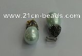 CGP717 15*25mm - 15*30mm teardrop shell pearl pendants wholesale